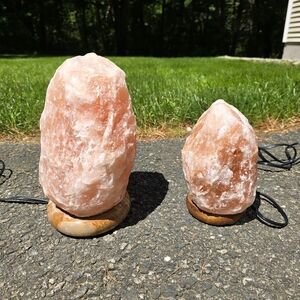 Natural Pink Himalayan Salt Lamp Set